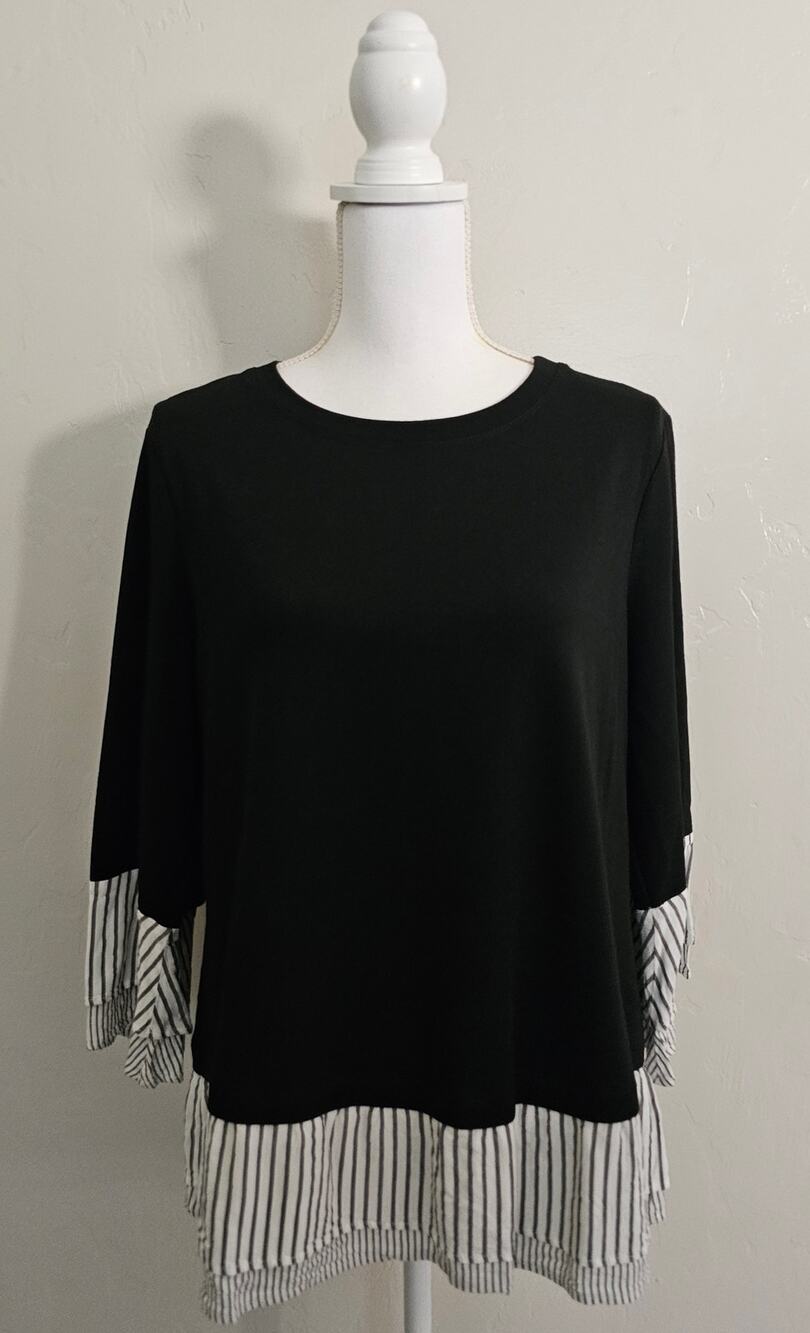 Apt. 9 Black Layered Look Top